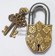 Vintage style lock brass made Nepali Ashtam Padlock with Om Home decor picture