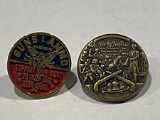 Two Vintage Second Amendment NRA Pins Support Your Right and We the People   picture