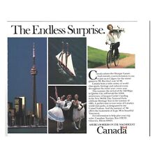 Canada Print Advertisement Vintage 1984 80s LA Olympics Calgary picture