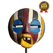 African Hand Carved Round Mask For Wall African Art Hand Carved Home Décor-872 picture