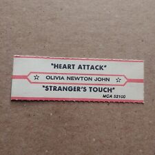 OLIVIA NEWTON JOHN Heart Attack/Stranger's Touch JUKEBOX STRIP Record 45 rpm 7