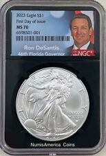 2023 American Silver Eagle $1 NGC MS70 FIRST DAY OF ISSUE - RON DeSANTIS 🇺🇸 🦅 picture