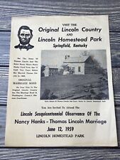 Vintage Flyer Invitation Lincoln Sequicntennial Observance 1959 picture