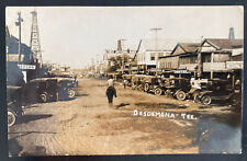 Mint Real Picture Postcard Oil Wells Desdemona Texas picture