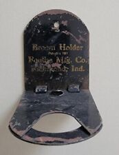 VTG FOULKE MFG. CO. RICHMOND IND. INDIANA Wall Broom Holder Advertising *flaws* picture