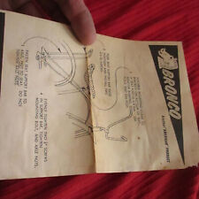 Vintage Print Ad 1960's Bronco Bicycles Adjustment Chart Diagram Paper picture