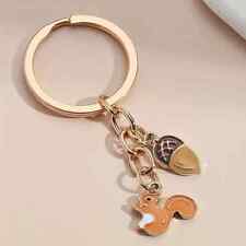 Cartoon Squirrel Pine Cone Keychain Cute Animal Key Ring Purse Bag Backpack Car picture