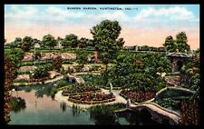 Postcard Huntington Indiana Sunken Garden Linen E.C. KROPP picture