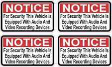 2.5x1.5 Red Notice Audio and Video Recording Stickers Car Truck Bumper Decal picture