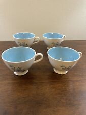 Set Of 4 - EDWIN KNOWLES Evening Song VINTAGE footed cups /coffee USA crafted picture