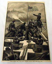 1889 magazine engraving~ UNITED STATES NAVY Boat-Drill picture