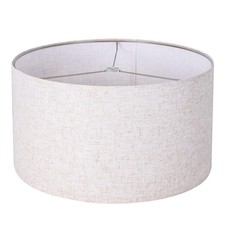 Wellmet Self-assembly Lampshade, Linen, 18" Top x18" Bottom x12" High, Drum L... picture