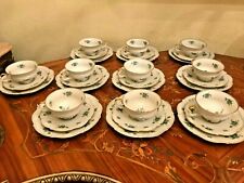  Antique10 Cups 10 Saucers Cake plates VEB German Porcelain Coffee Set picture
