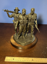 Official Three Servicemen Frederick E. Hart Franklin Mint 1988 Bronze Sculpture picture