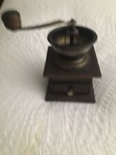 Evelyne Wood Vintage Antique Coffee Bean Mill Windmill Hand Crank Manual Grinder picture