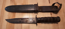 WWII US ARMY USN MK2 NORD8676 B.M. CO 19 VP BAYONET KNIFE W/ SCABBARD picture