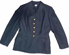 1979 Swedish Vintage Navy Blazer, Fitted Military Jacket D44 3 Crown picture