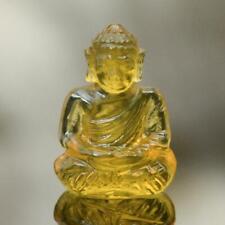 Sculpture of the Buddha Natural Yellow Mexican Fire Opal Gemstone Carving 3.80ct picture