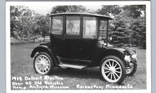 1914 DETROIT ELECTRIC CAR rochester mn real photo postcard rppc hemp museum picture