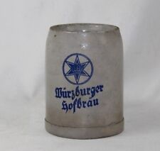 Vintage Wurzburger Hofbrau Stoneware Beer Stein Mug 0.5L Liter Handmade Germany picture