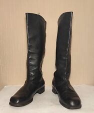 Soviet Russian Chrome Military Uniform Officer PARADE Leather Boots Size 42 Midd picture