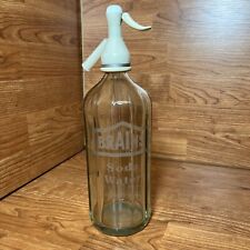 Vintage Soda Water Syphon Seltzer Bottle Shardlow etched 