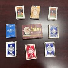 Lot of 9 Decks of Vintage  Playing Cards-United Airlines, Authors, Reiss, etc. picture