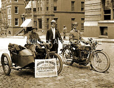 1915 Around the World on a Harley-Davidson Old Photo 8.5