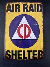 Air Raid Shelter 12x8 tin metal Sign picture