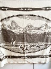 Large Yellowstone Bison Plains Grand Tetons Jackson Hole wool blanket 72”x47” picture