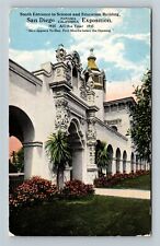 1915 Panama-California Exposition Science Education Building Cancel Old Postcard picture