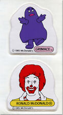 McDonalds - Ronald McDonald & Grimace (Puffy Stickers, 1985) 80s, RETRO, VINTAGE picture