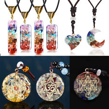 Natural Orgonite Stones Pendant Crystal Healing Chakra Energy Orgone Necklace picture