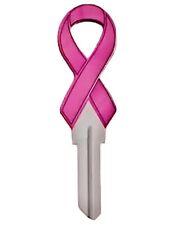 Breast Cancer Awareness Pink Ribbon House Key Blank Kwikset KW1/KW10/KW11 picture