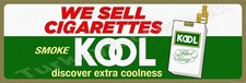 Kool Cigarettes "Discover Extra Coolness" Metal Sign 2 Sizes to Choose From picture