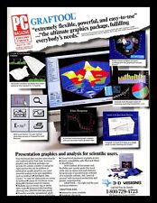 1991 3-D Visions Graftool Graphics Package Vintage PRINT AD Computer Software  picture