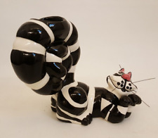 SWAK Lynda Corneille Clancy Cat Character Collec candleholder black white stripe picture