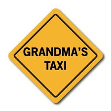 Grandma's Taxi Magnet Decal, 5x5  Inches, Automotive Magnet Car picture