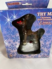 Rudolph The Red Nose Reindeer Singing Light Up Ornament Gemmy 2007 picture