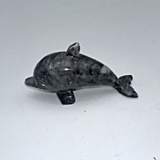 Vintage Gray Marble Hand carved Dolphin, Porpoise, Sea Life, Stone Carving, Cool picture