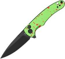 Mettle 2 EDC Pocket Knife, 2.88“ 154CM Steel Drop Point Knife , Zombie Green picture