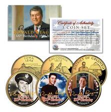 RONALD REAGAN *100th Birthday* 24K Gold U.S Legal Tender 3-Coin Life & Times Set picture