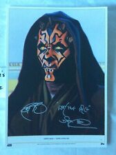 **SIGNED**#1/1 Topps Star Wars Living Set LE GOLD Penix Art Print, Darth Maul picture