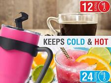 Pink Dual-Shell 20oz Insulated Tumbler & Straws - 12-Hour Temperature Retention picture