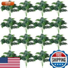 Tigeen 16 Pcs Artificial Palm Leaves 33 Inch Tropical Plant for Wedding Garden picture