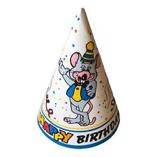 RARE: Vintage 1988 Chuck E Cheese Showbiz Pizza Collectible Birthday Party Hat picture
