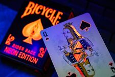 Bicycle NEON Edition Playing Cards ORANGE UV_GLOW Deck | By: Card-Addiction.com picture