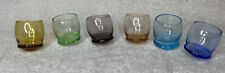 Vintage Roly-Poly Shot Glasses Mid-Century Depression Glass Set of 6 picture