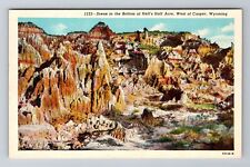 Hell's Half Acre WY-Wyoming, Scenic View In The Bottom Antique, Vintage Postcard picture