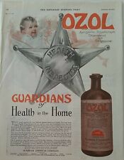 1920 Sunbeam chemical Ozol antiseptic disinfectant Brown Apothecary bottle ad picture